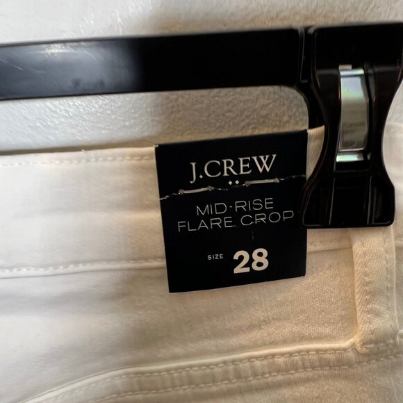 J.Crew $118 Flare Crop Jean In Stretch White Size 28 BO933 - Picture 7 of 7